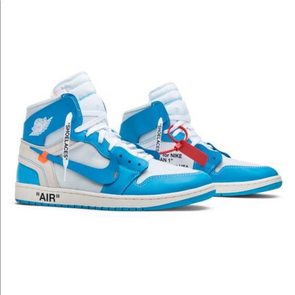 off white unc blue laces